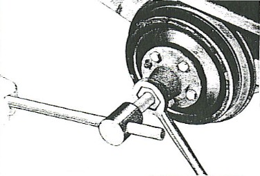 Figure 3 - Remove wheel hubs.